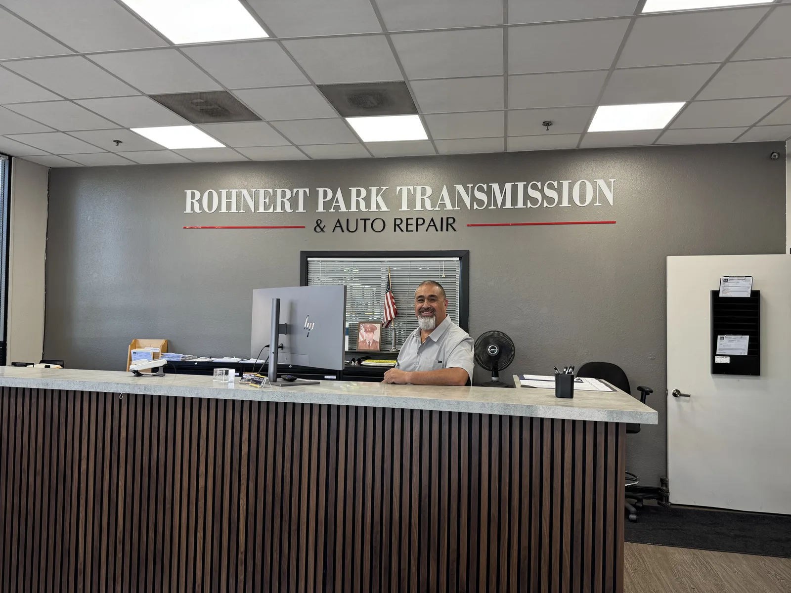 Fernando at the Rohnert Park Transmission front desk