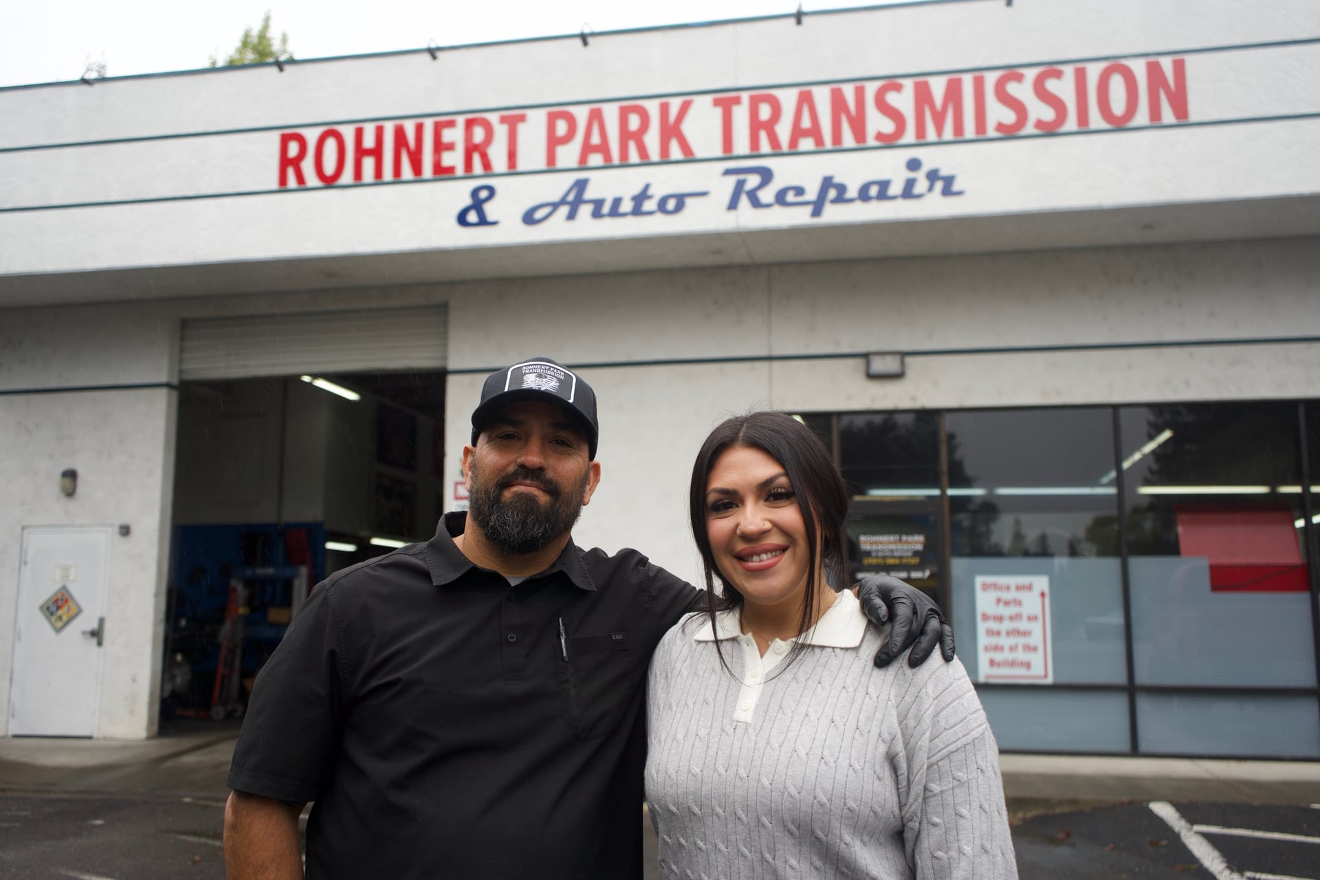 Fernando, owner and ASE Certified technician, outside Rohnert Park Transmission shop
